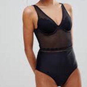 Ted Baker Black One Piece Bathing Suit 36 DD/E